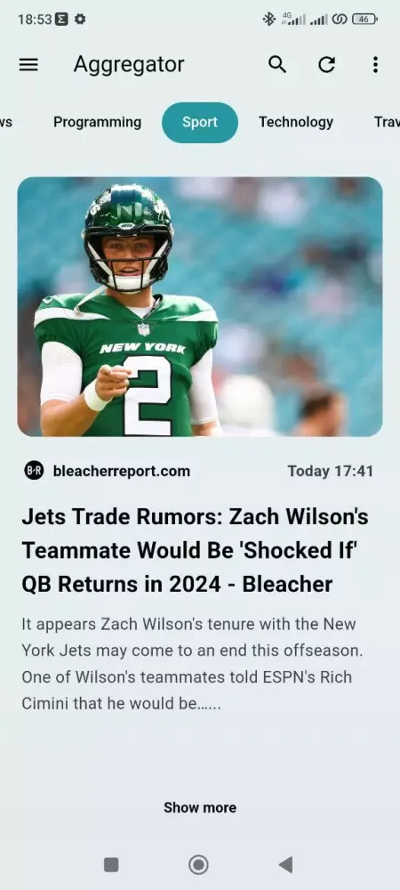 Aggregator News Screenshots