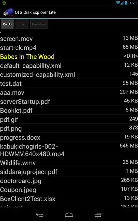 Screenshot di OTG Disk Explorer Lite