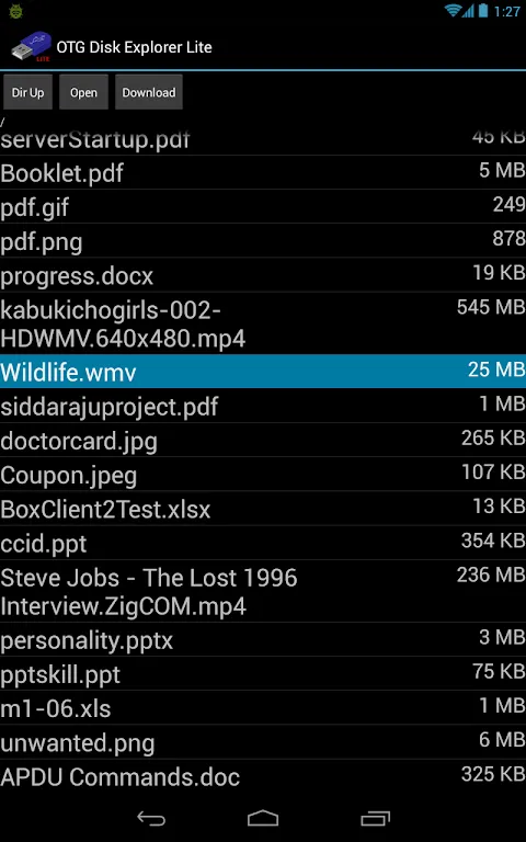 Screenshot di OTG Disk Explorer Lite