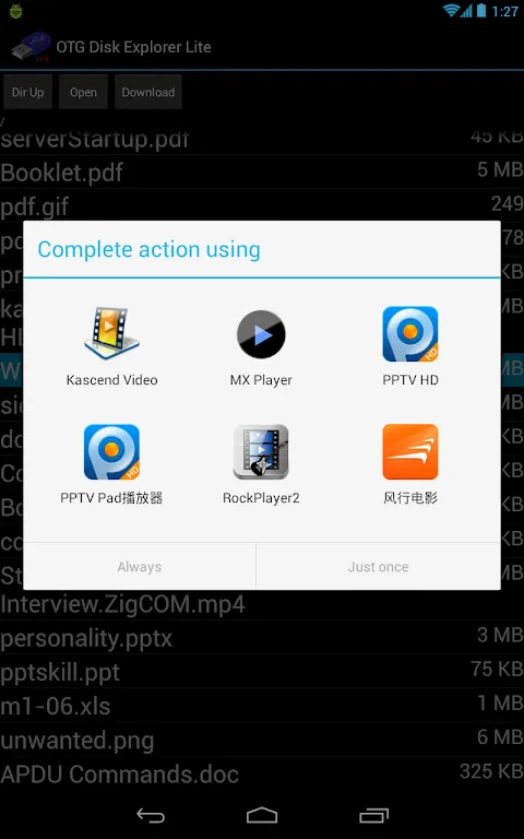 Screenshot di OTG Disk Explorer Lite