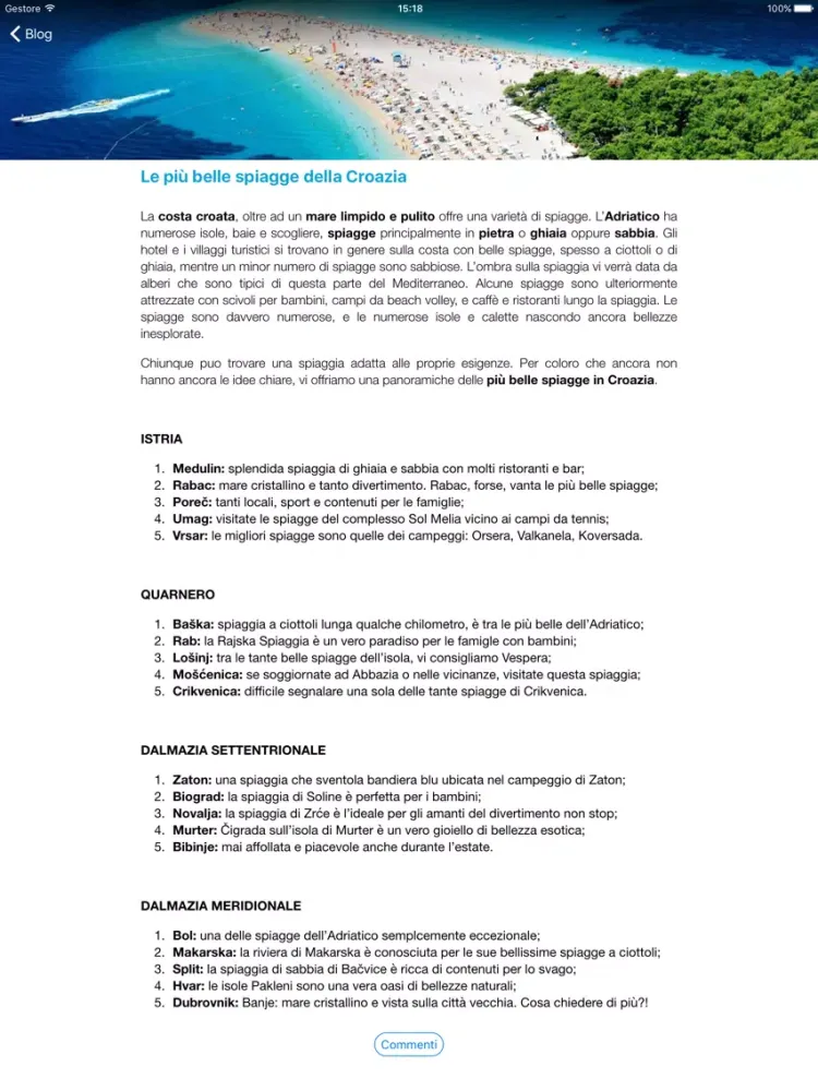 Croazia in App - Offerte ed informazioni iPad  स्क्रीनशॉट