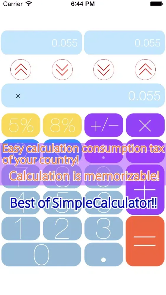 Ảnh chụp màn hình của SimpleCalc | MemorizableCalculator for finance & sports & cooking & more… Easy Calculate free App