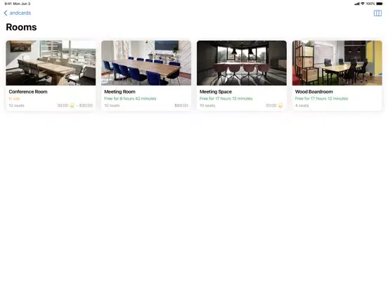 Скриншоты Campfire Coworks iPad 