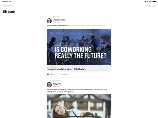 Nexus Co-Working Space iPad  스크린샷