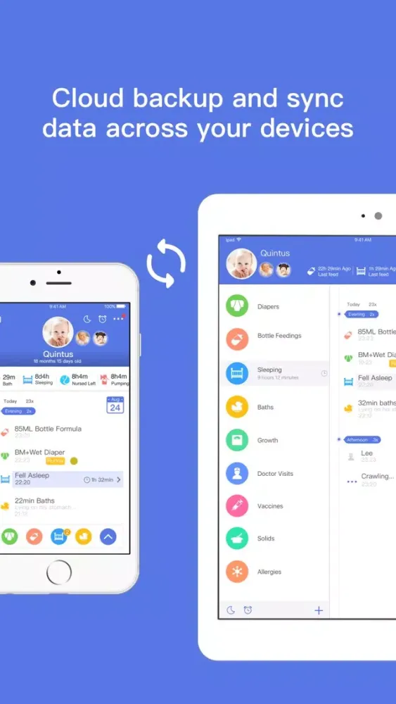 Total Baby - Breastfeeding, Diaper, Sleep, Growth Tracker & Baby Journal स्क्रीनशॉट
