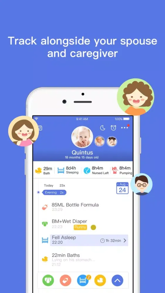 Total Baby - Breastfeeding, Diaper, Sleep, Growth Tracker & Baby Journal स्क्रीनशॉट