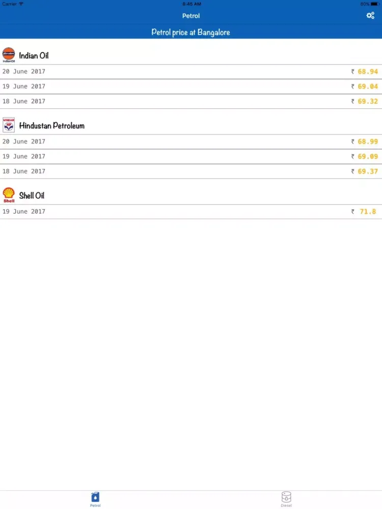 Captures d'écran de Fuel Price - Latest Price at your City iPad 