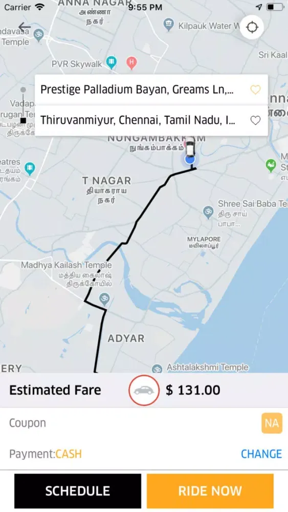 Ảnh chụp màn hình của HeyTaxi User