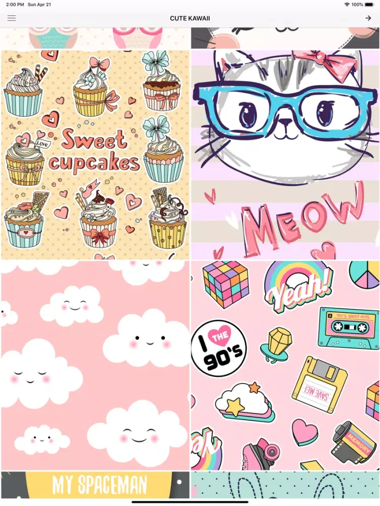 Capturas de tela do Cute Kawaii Wallpapers iPad 