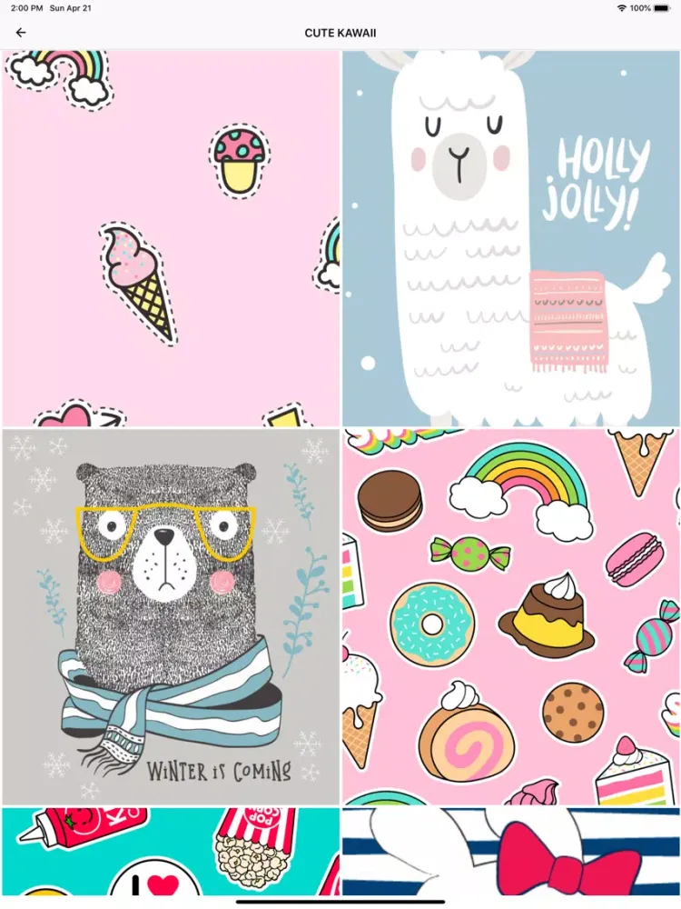 Capturas de tela do Cute Kawaii Wallpapers iPad 