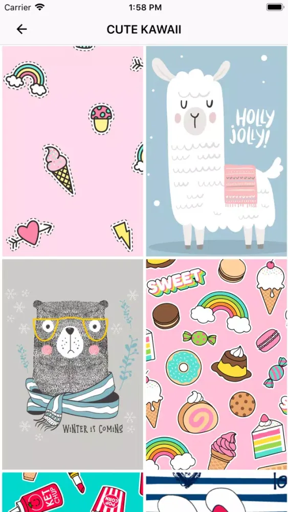 Capturas de tela do Cute Kawaii Wallpapers