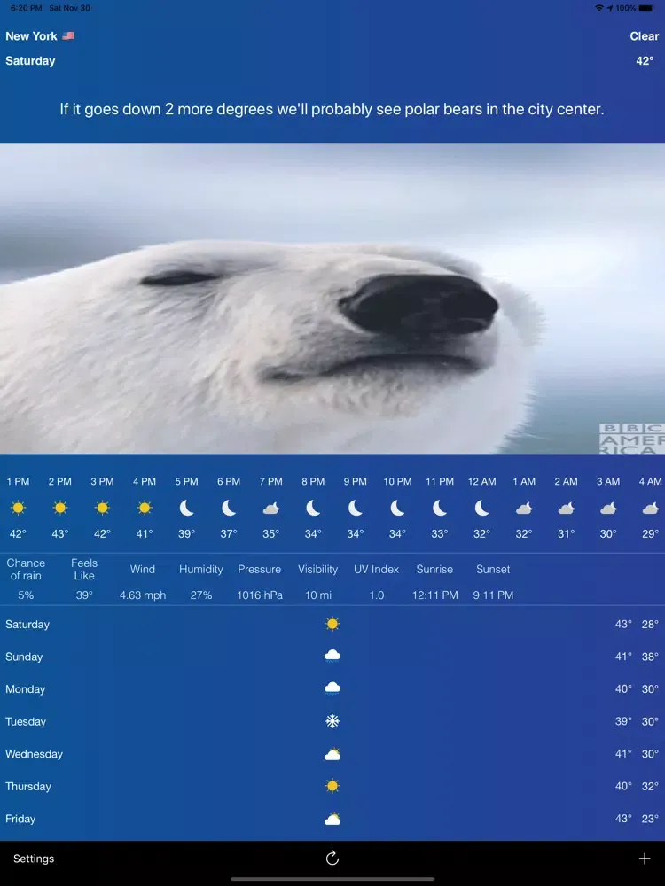 Troll Weather iPad 应用截图