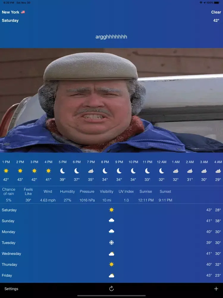 Troll Weather iPad 应用截图