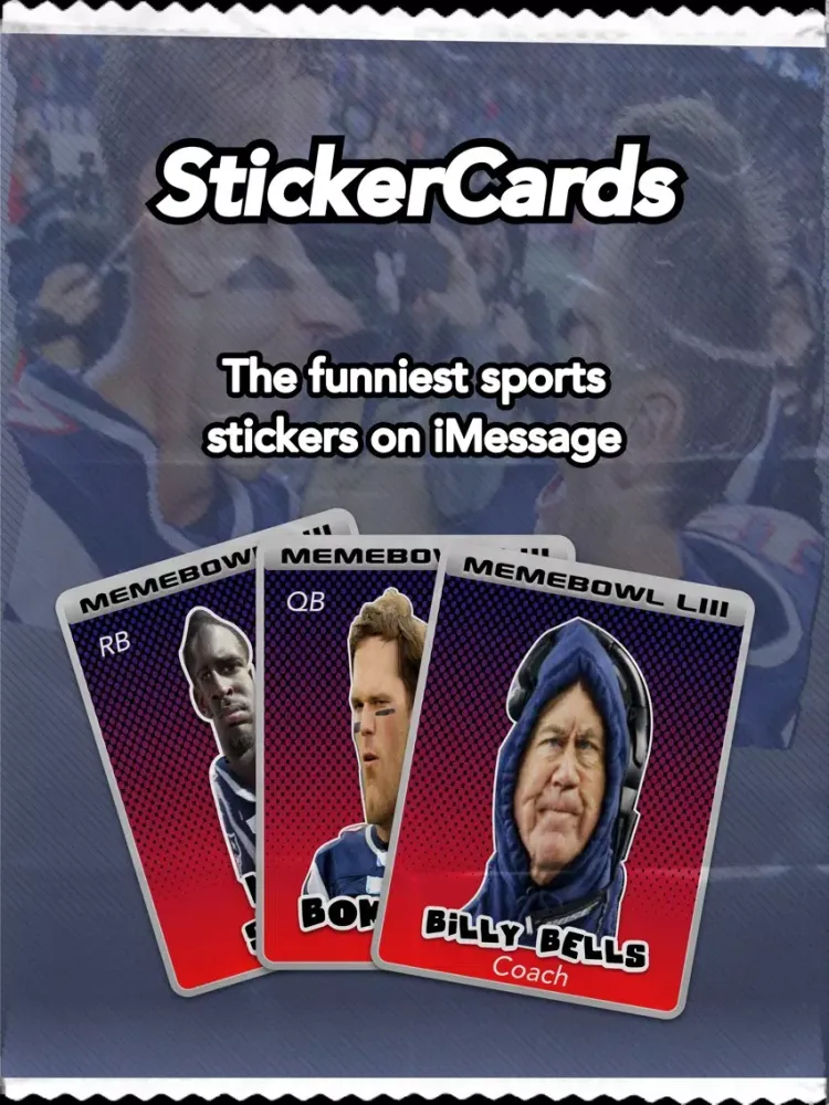 ภาพหน้าจอของ Stickercards - Memebowl 2019 © iPad 