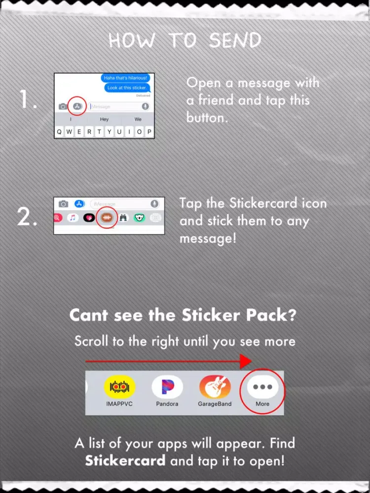 ภาพหน้าจอของ Stickercards - Memebowl 2019 © iPad 