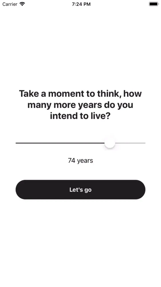 ภาพหน้าจอของ Memento Mori App