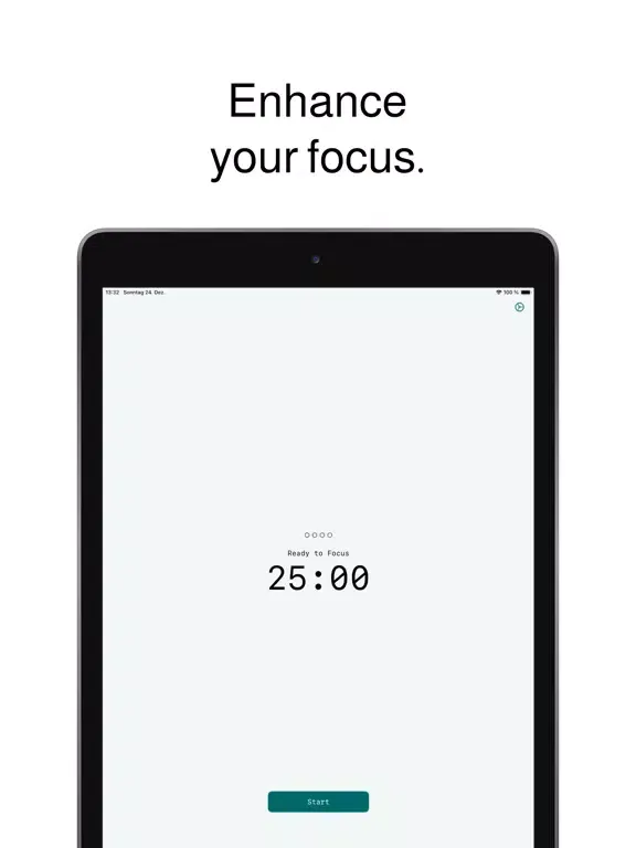 Fokus - Minimal Pomodoro Timer iPad  Screenshots
