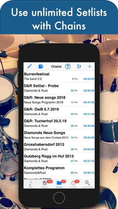 DrumSetlist Manager应用截图