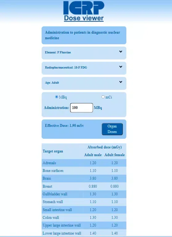 صور ICRP Dose Viewer