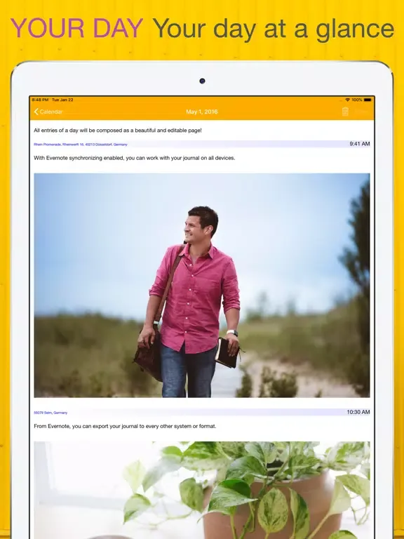Zrzuty ekranu YourDay Journal für Evernote iPad 