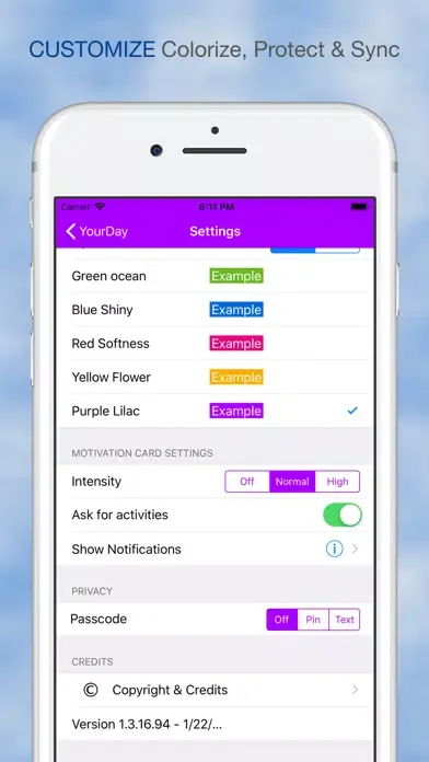 Zrzuty ekranu YourDay Journal für Evernote