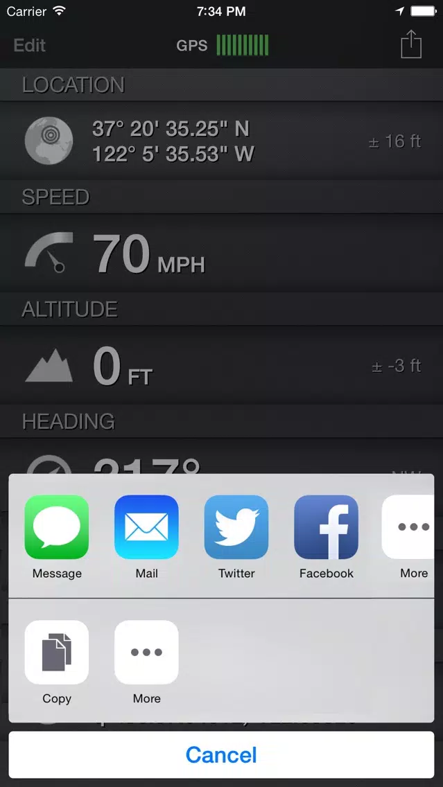 My Location - Share GPS Data スクリーンショット
