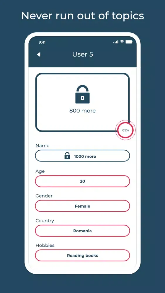 Zrzuty ekranu Randomy - Chat. Unlock. Date.