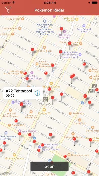Poke Map Locator & Radar スクリーンショット