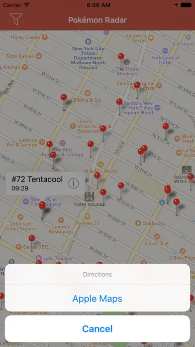 Poke Map Locator & Radar スクリーンショット