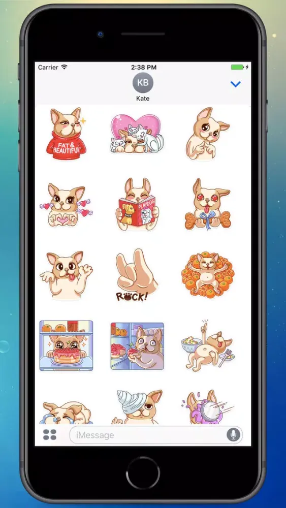 Ảnh chụp màn hình của French Bulldog! Stickers
