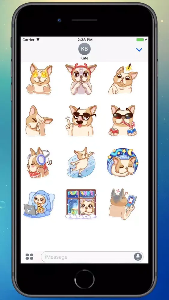 Ảnh chụp màn hình của French Bulldog! Stickers