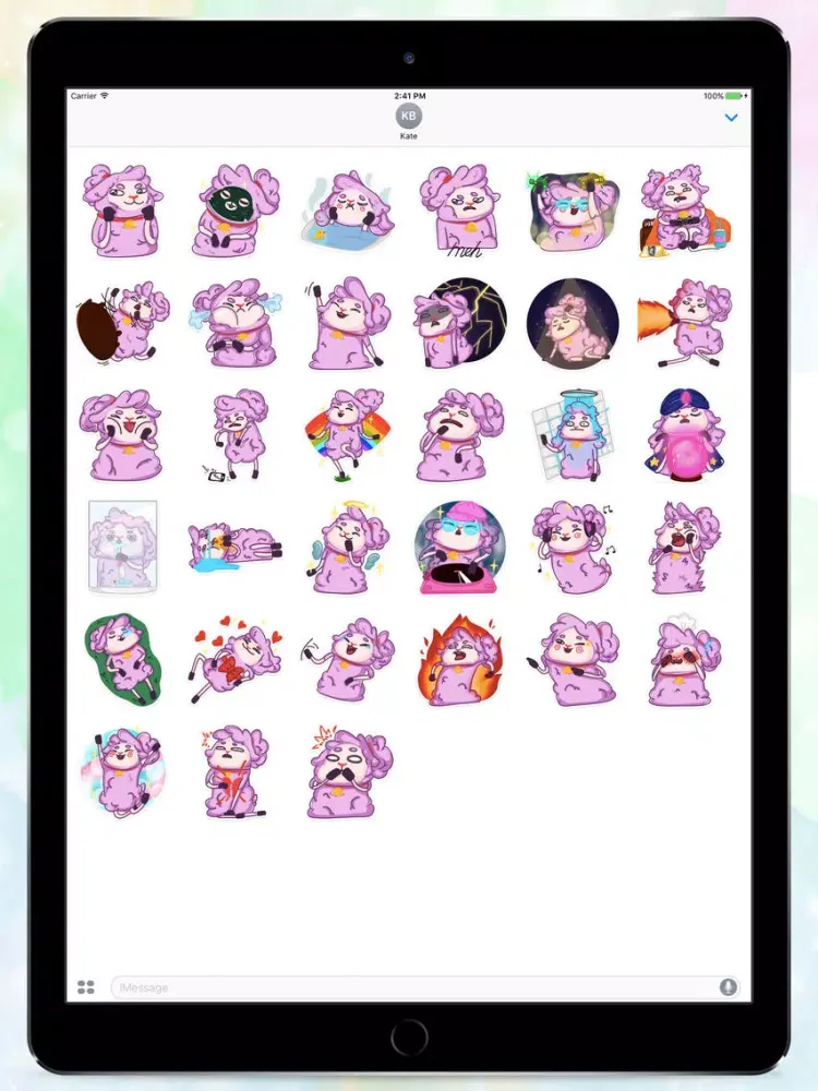 Tangkapan skrin Chloe The Sheep! Stickers iPad 