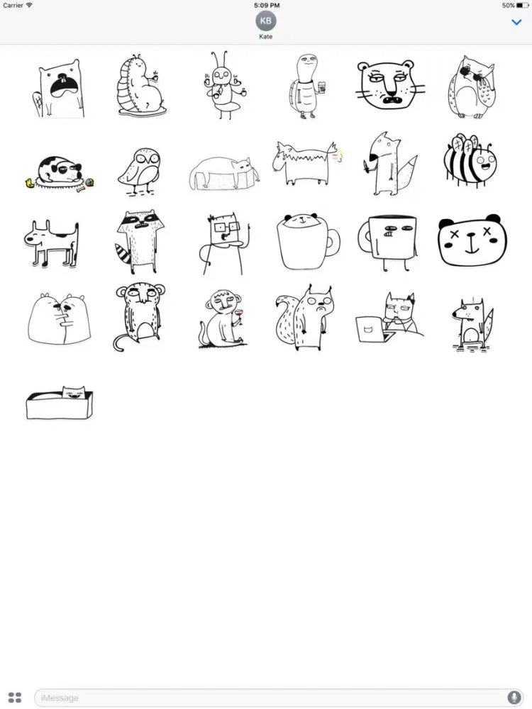 Doodle Animals! Stickers iPad 应用截图