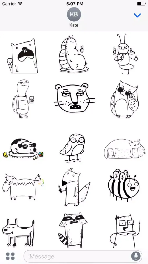 Doodle Animals! Stickers应用截图
