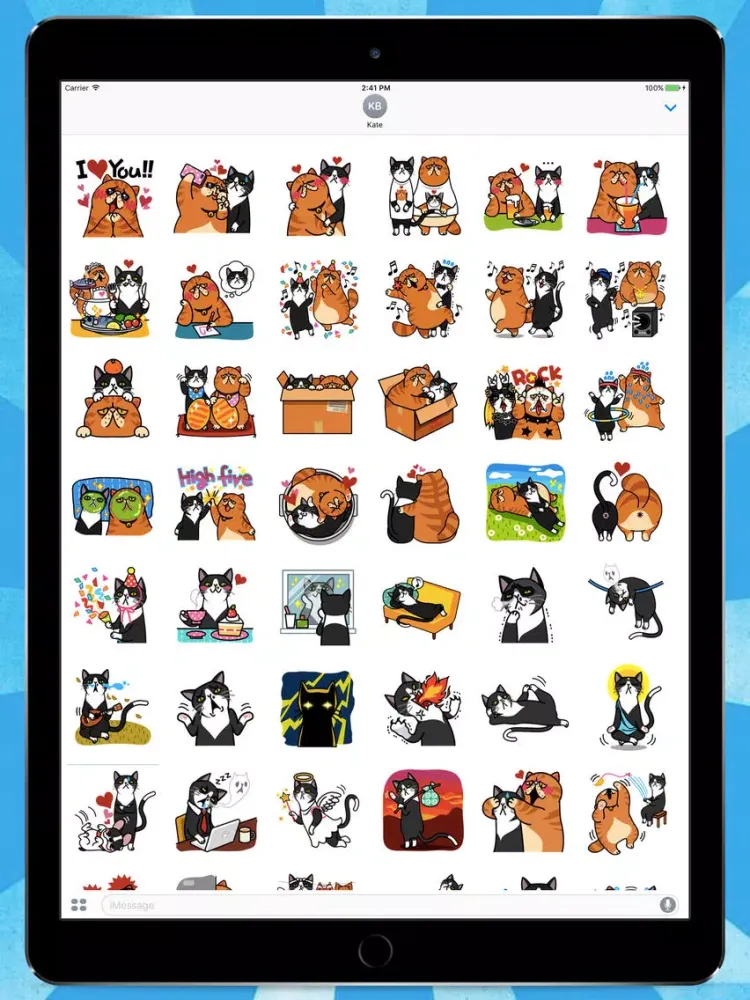 Lovely Cats! Stickers iPad  Screenshots