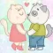 Lovely Cats Couple! Stickers