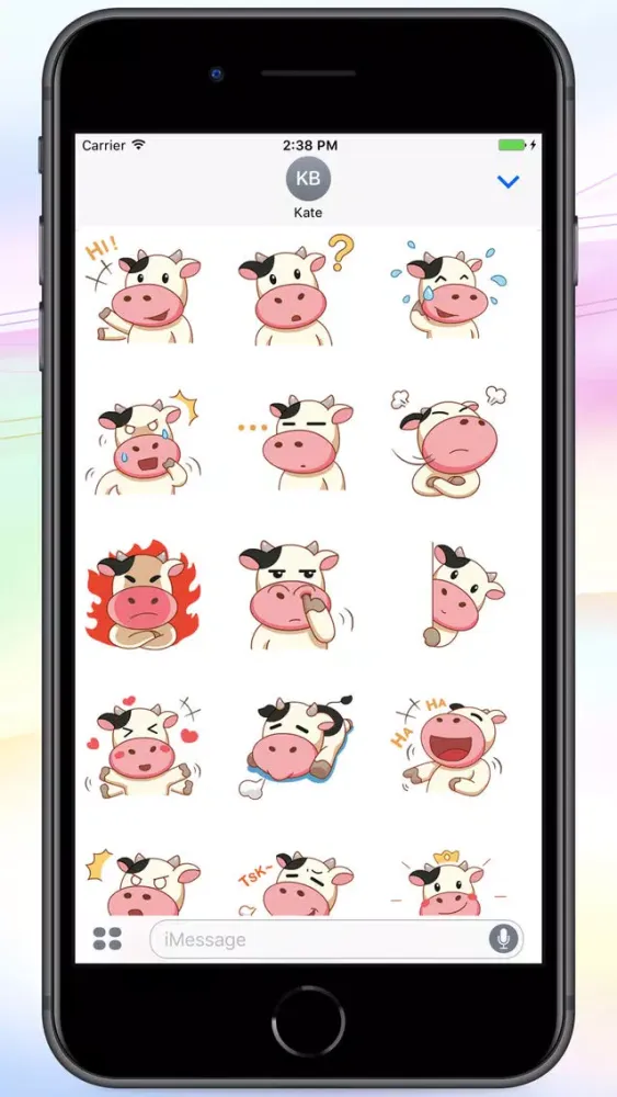 Tangkapan layar Milky Cow! Stickers