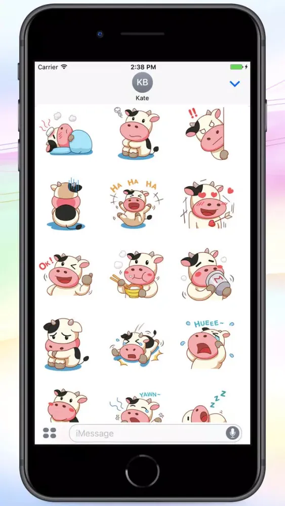 Tangkapan layar Milky Cow! Stickers