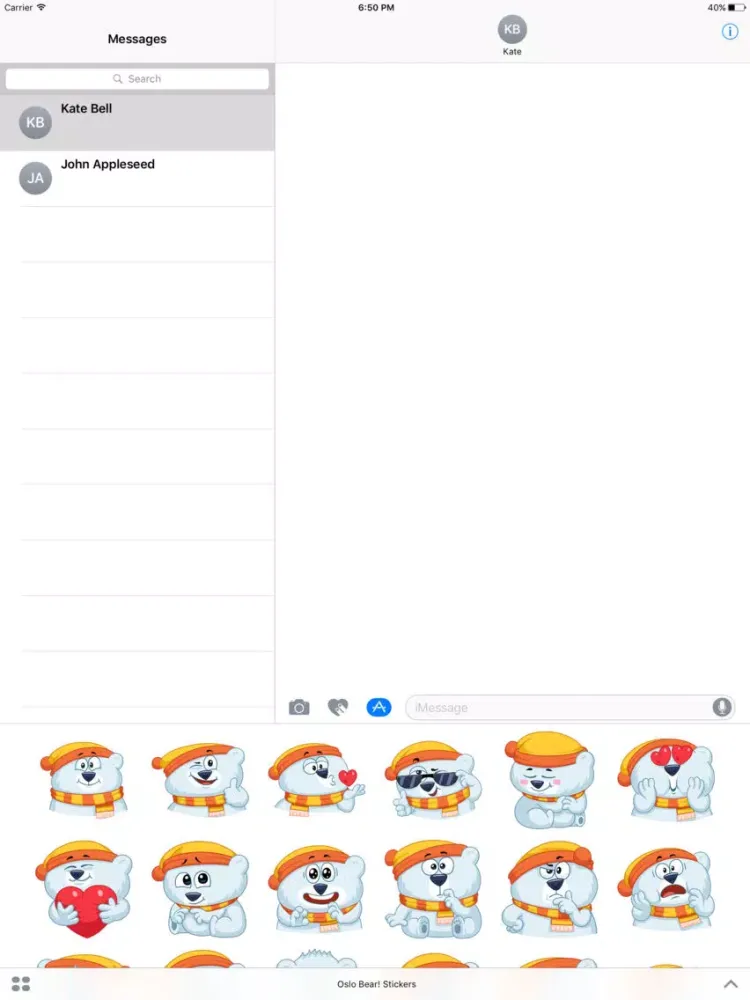 Screenshot di Oslo Bear! Stickers iPad 