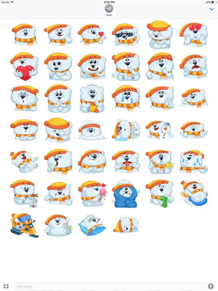 Screenshot di Oslo Bear! Stickers iPad 