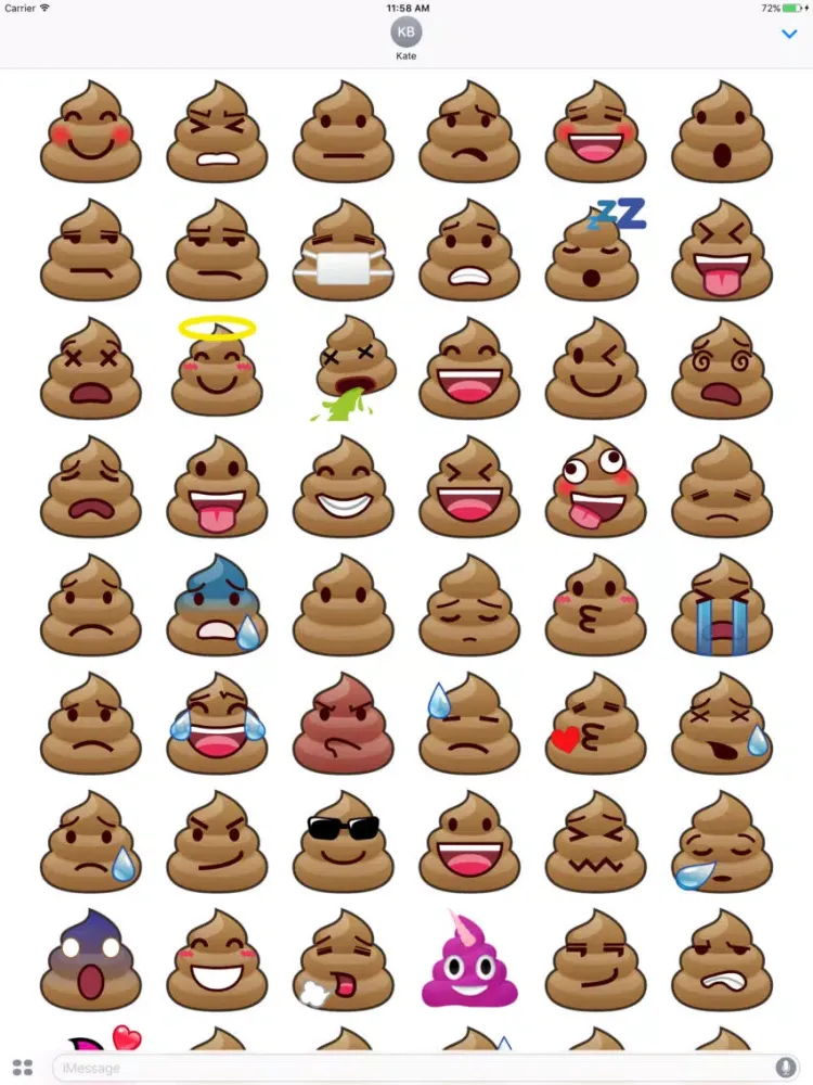 Captures d'écran de Poop! Stickers iPad 
