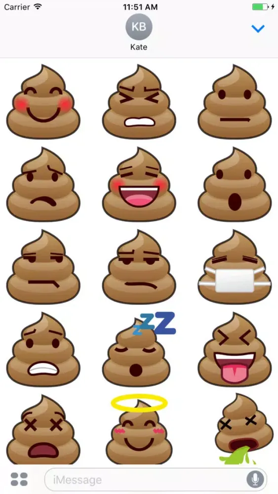 Captures d'écran de Poop! Stickers