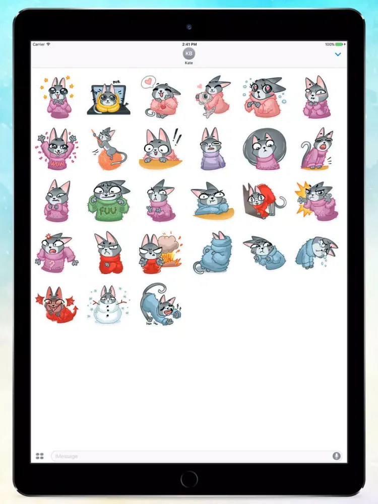 تصاویر Set The Cat! Stickers iPad 