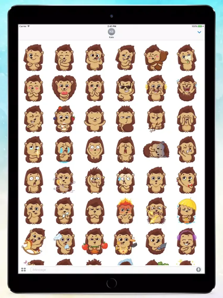Hedgehog! Stickers iPad  スクリーンショット