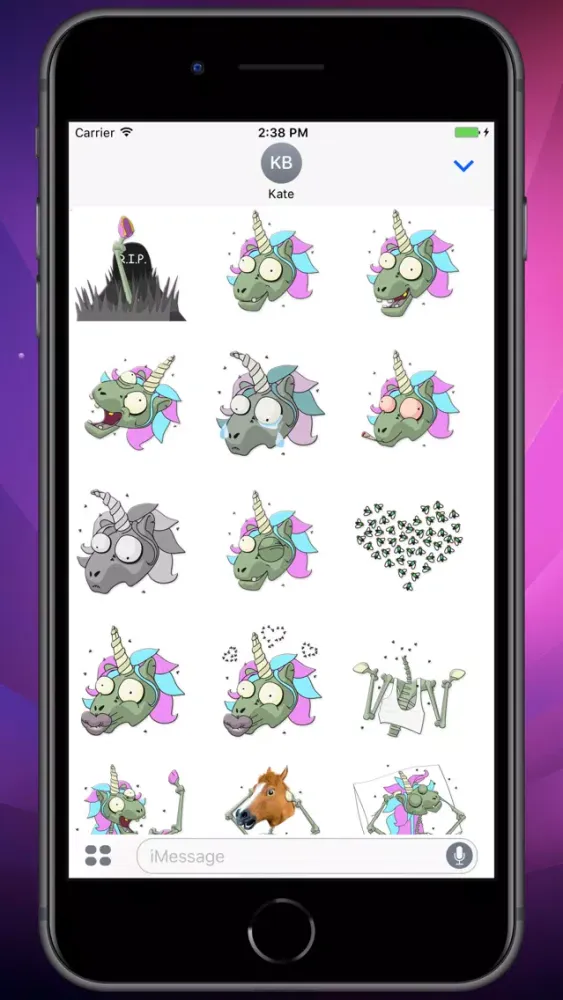 Unicorn Zombie! Stickers Screenshots