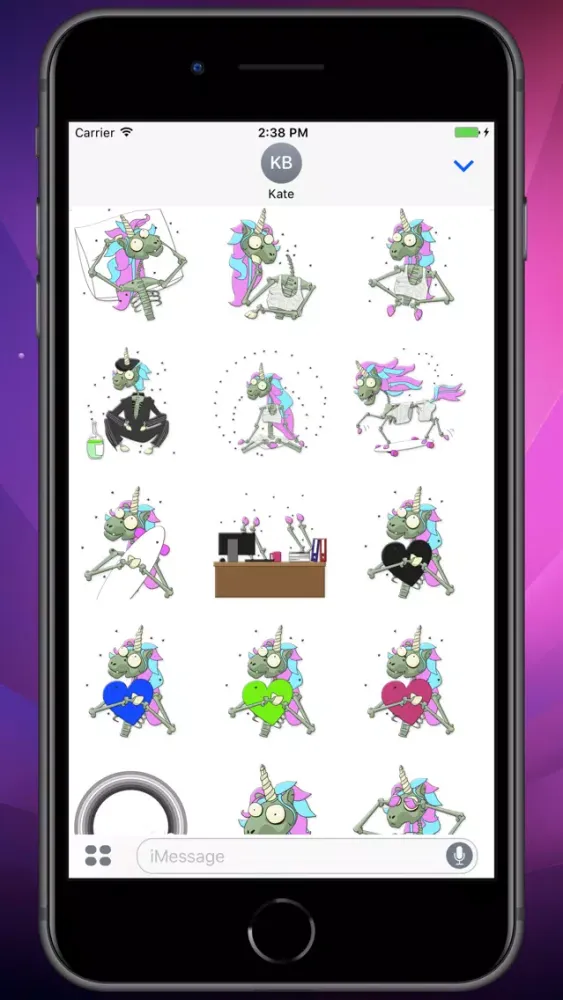 Unicorn Zombie! Stickers Screenshots