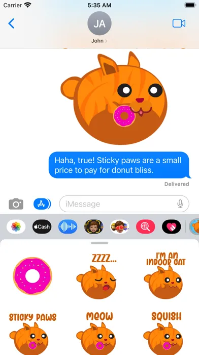 Donut Cats Meow Time Stickers স্ক্রিনশট