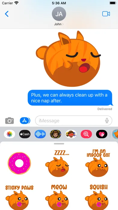 Donut Cats Meow Time Stickers স্ক্রিনশট