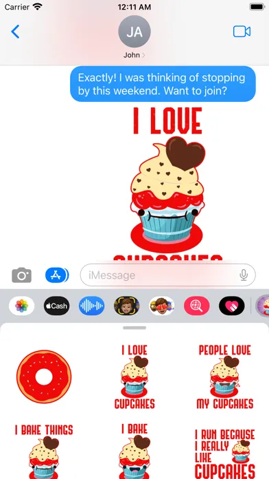 Cupcake Bakery Kawaii Stickers应用截图