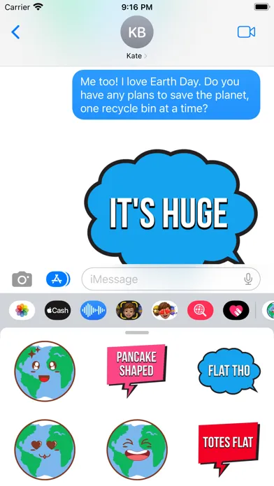 Flat Earth World Stickers Ekran Görüntüleri